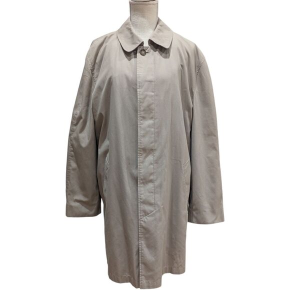 London Fog Men's M Classic Cotton Blend Waterproof Overcoat Trench Knee Length - Picture 1 of 11